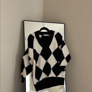 Mango checkered sweater